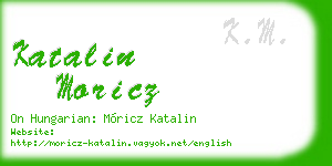 katalin moricz business card